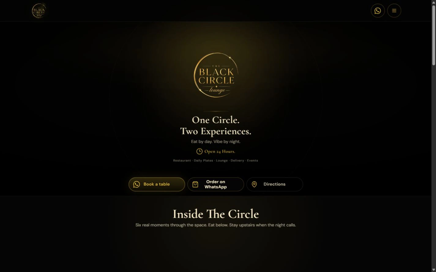 Vista completa de Black Circle