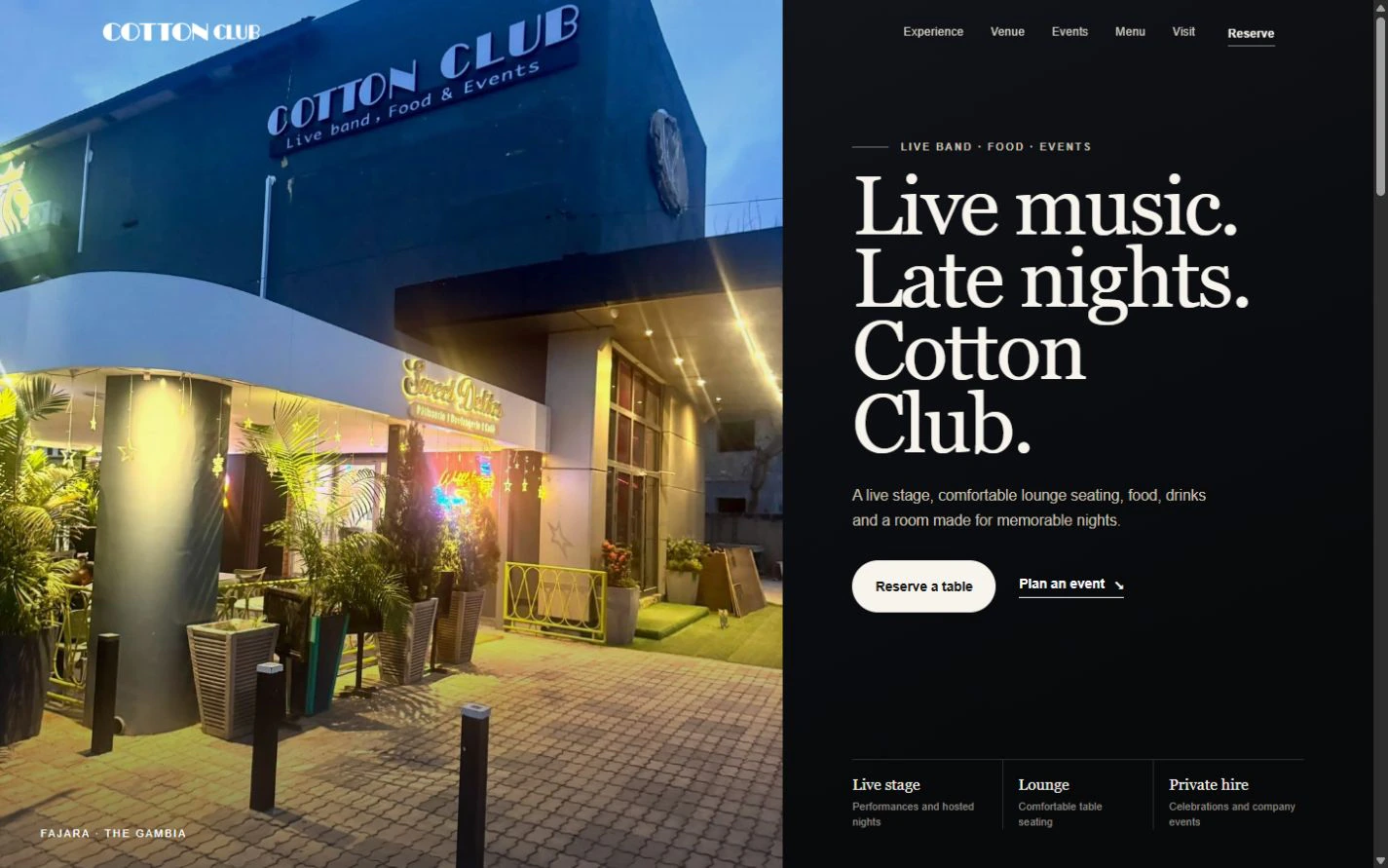 Vista completa de Cotton Club